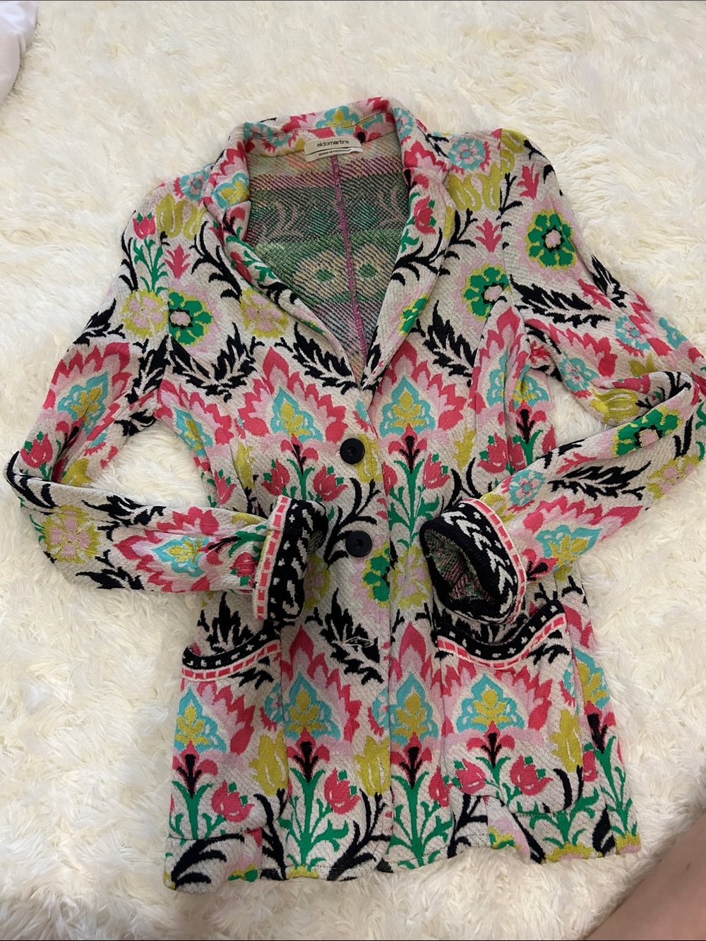 Aldo Martins Multicolor Floral Knit Blazer